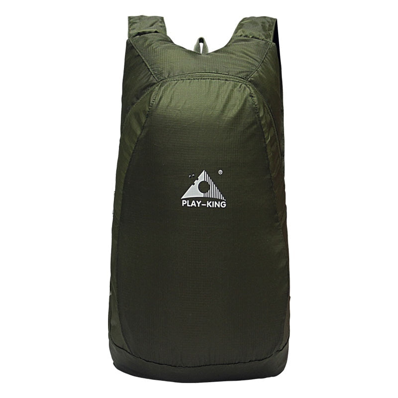 Foldable 20L daypack, lightweight & water-resistant for unisex travel.