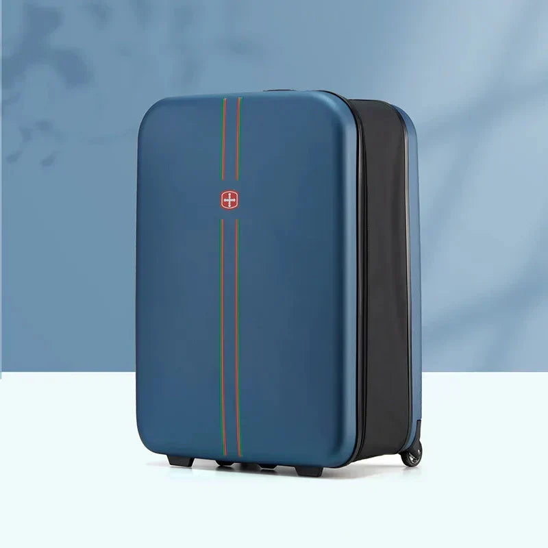 Stylish check-in luggage: a lightweight, unisex hard shell, expandable travel suitcase.