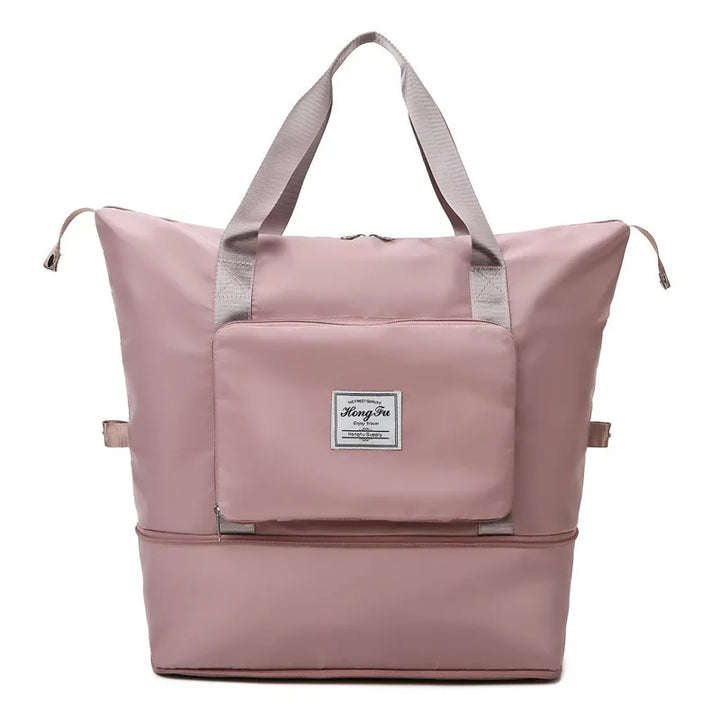 Compact foldable luggage: lightweight travel bag, ideal carry-on or gym bag. Easy storage.