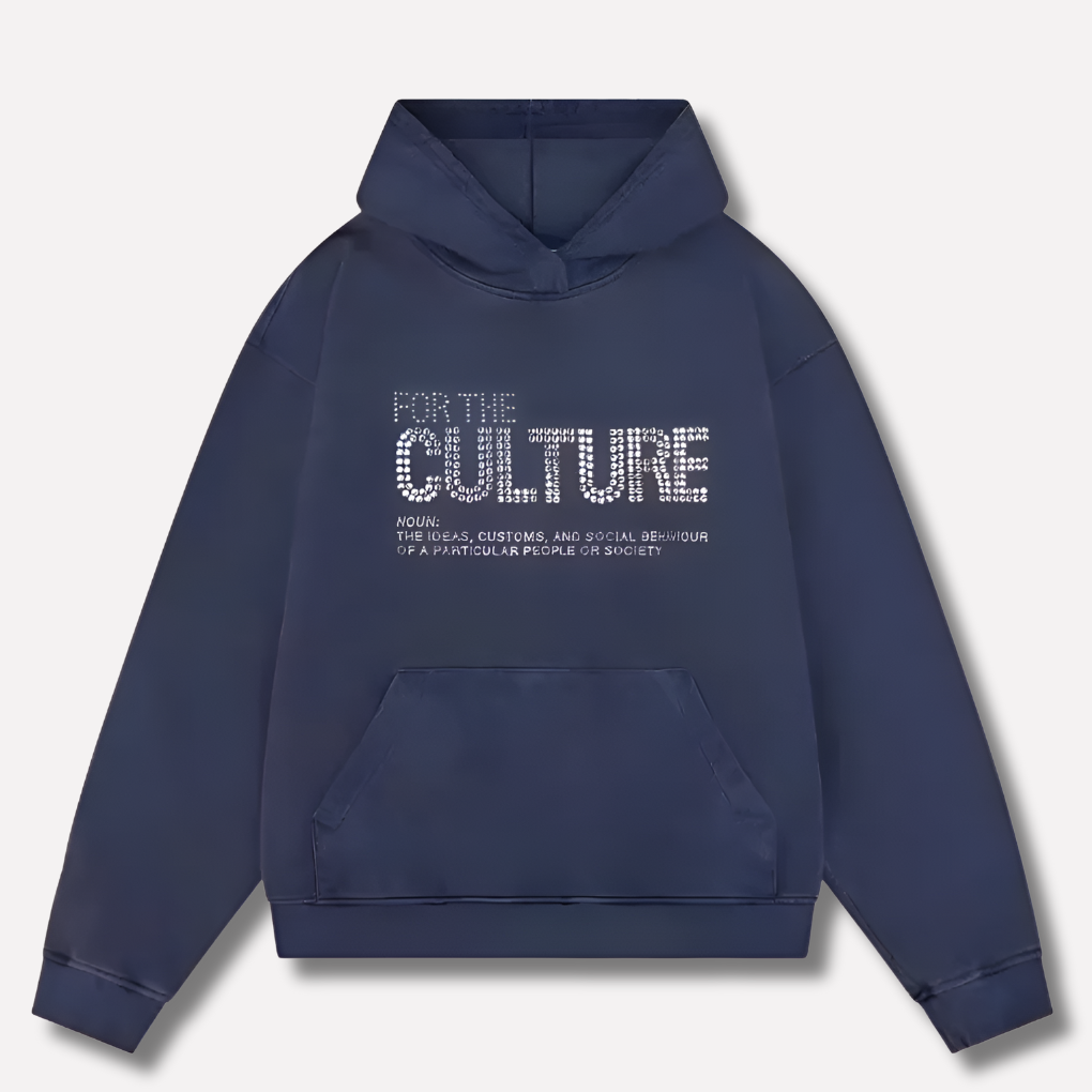 Unisex 'For The Culture' graphic hoodie, oversized & comfortable streetwear. Urban fashion statement hoodie.