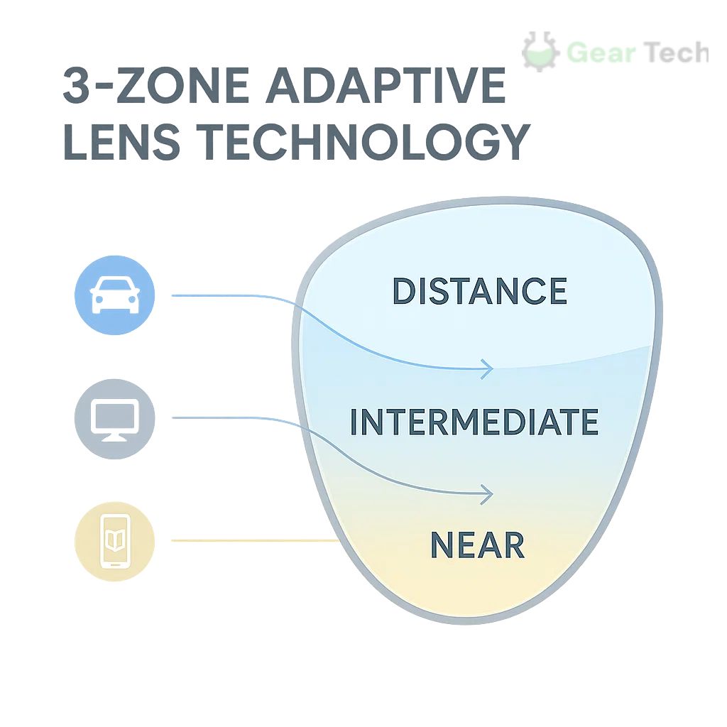 Unisex German Progressive Multifocal Glasses, sleek design with scratch-resistant lenses, perfect for varied visual tasks.