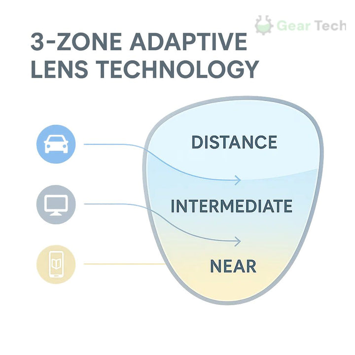 Unisex German Progressive Multifocal Glasses, sleek design with scratch-resistant lenses, perfect for varied visual tasks.