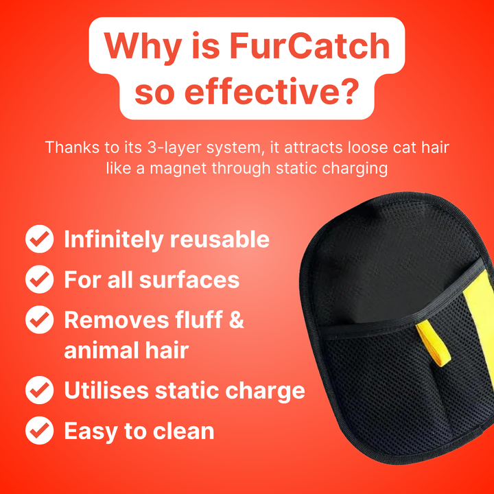 Effortless pet hair removal & grooming glove for cats & dogs. Massages, de-sheds, and cleans fur effectively.