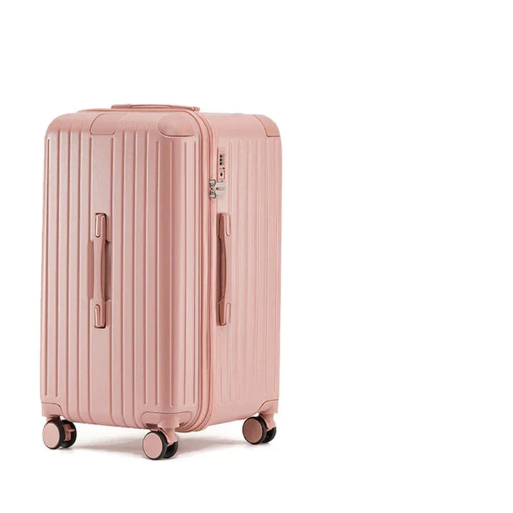Unisex hard shell expandable luggage with silent spinner wheels, built for durable and efficient travel.