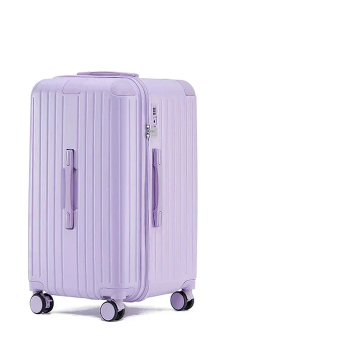 Milano Voyager hard shell expandable luggage with silent spinner wheels, ensuring effortless travel.