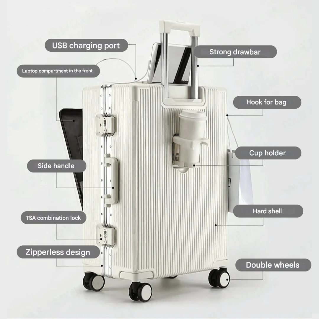 Cabin approved hardshell carry-on luggage, Manhattan Pro, a durable solution for frequent flyers.