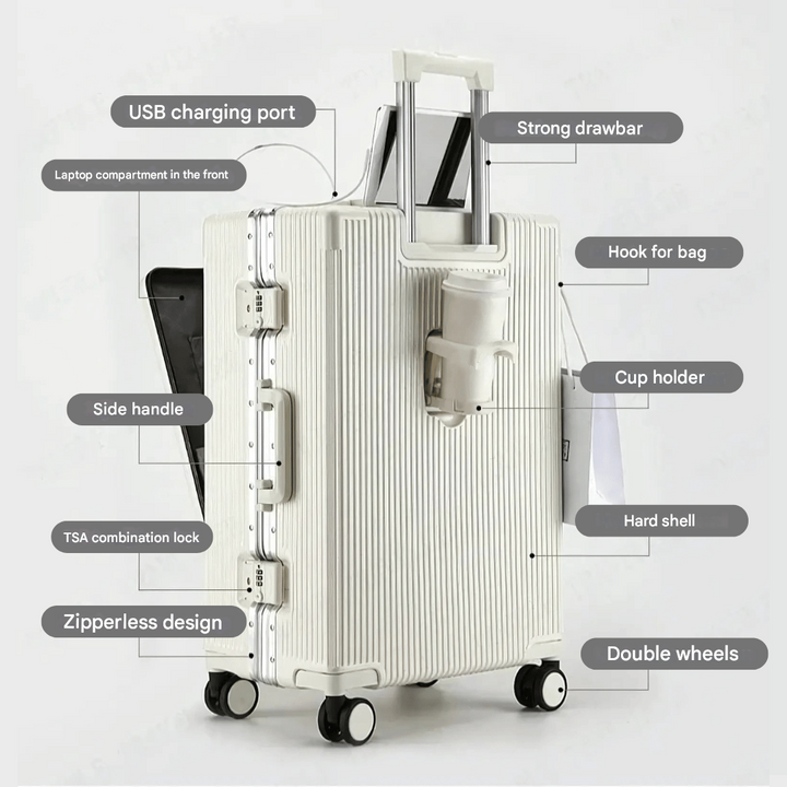 Cabin approved hardshell carry-on luggage, Manhattan Pro, a durable solution for frequent flyers.
