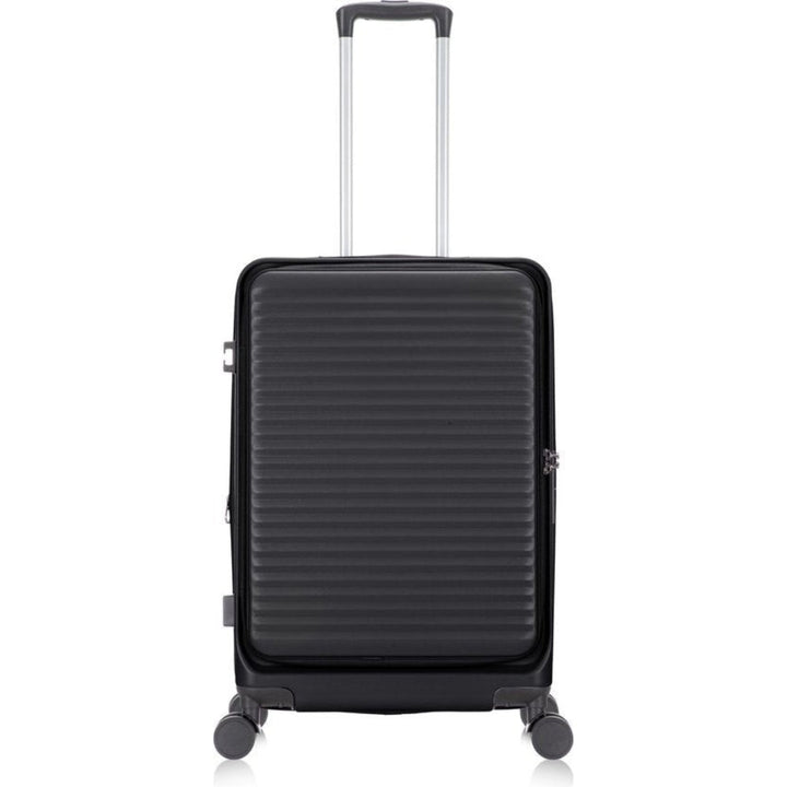 Modern hardshell luggage, Vienna model, featuring secure laptop compartment & TSA lock for safe travel.