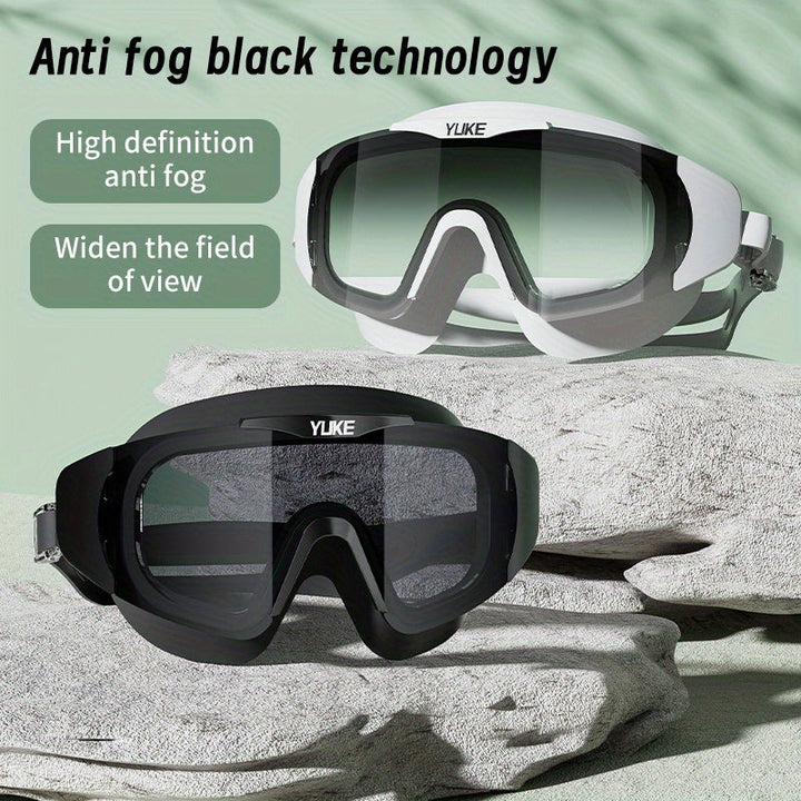 Comfortable, adjustable swimming goggles for adults; anti-fog, waterproof, & clear vision for all swims.