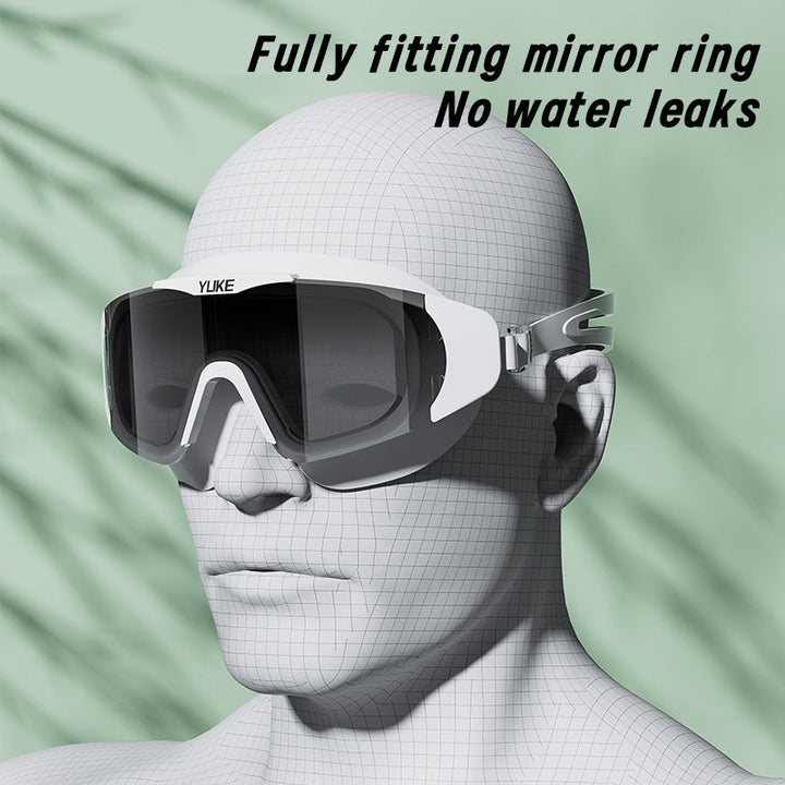 Open water swimming goggles, unisex, with waterproof seal, anti-fog lenses for consistent clear vision.