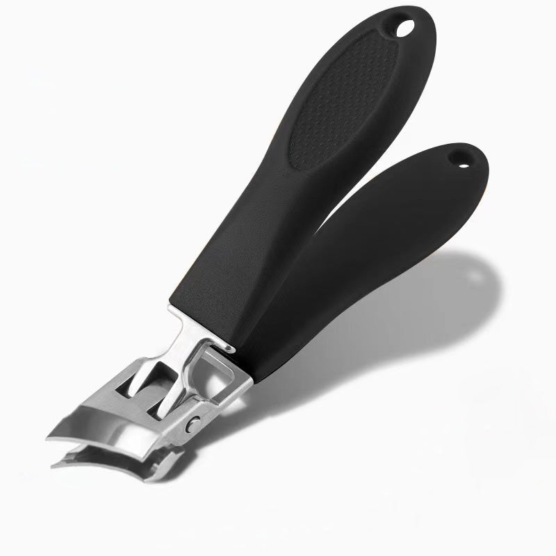 Ergonomic anti-splash toenail & fingernail clipper for thick nails. Professional personal grooming tool.