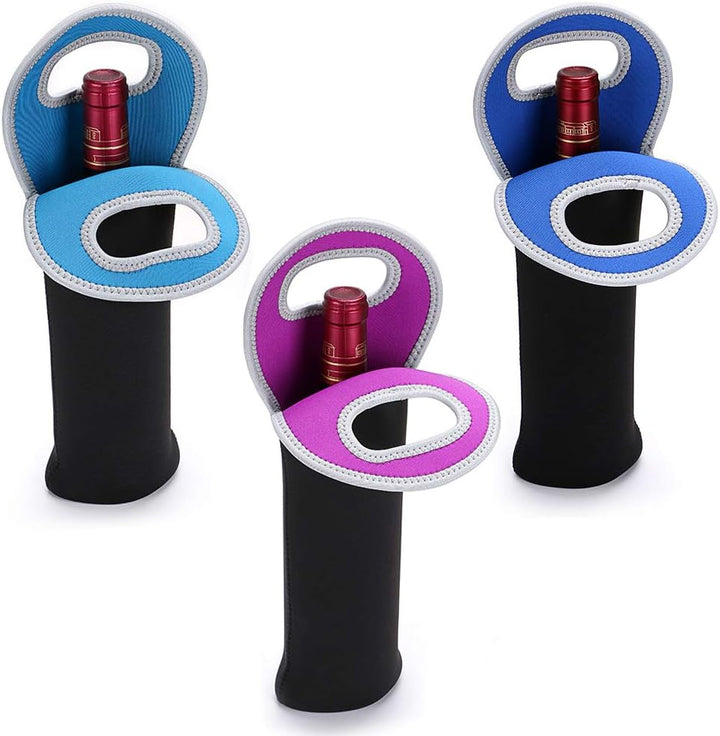 Unisex insulated dual wine bottle carrier bag for travel and picnics.