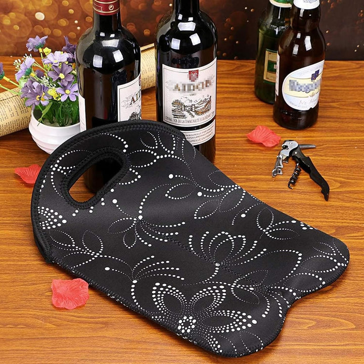 Travel cooler bag: Insulated dual wine bottle carrier, sleek and efficient.