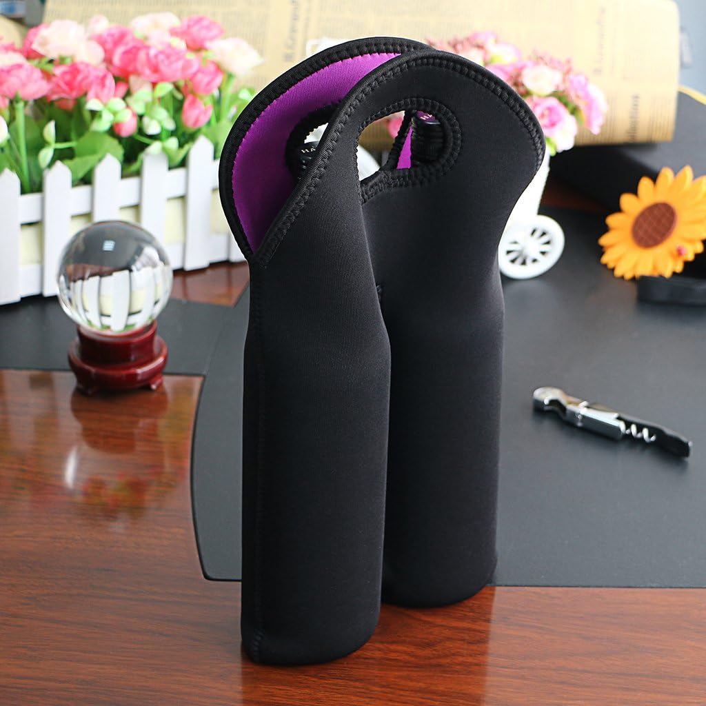 Unisex insulated drink carrier bag, holds two wine bottles, for outdoor use.