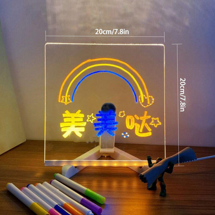 Creative LED drawing pad & message board with a gentle night light, inspiring art & fun memos for all ages.