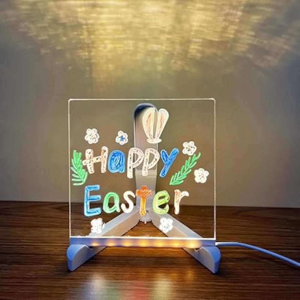 Versatile LED note board with integrated night light, a unique gift idea for home decor & daily reminders.