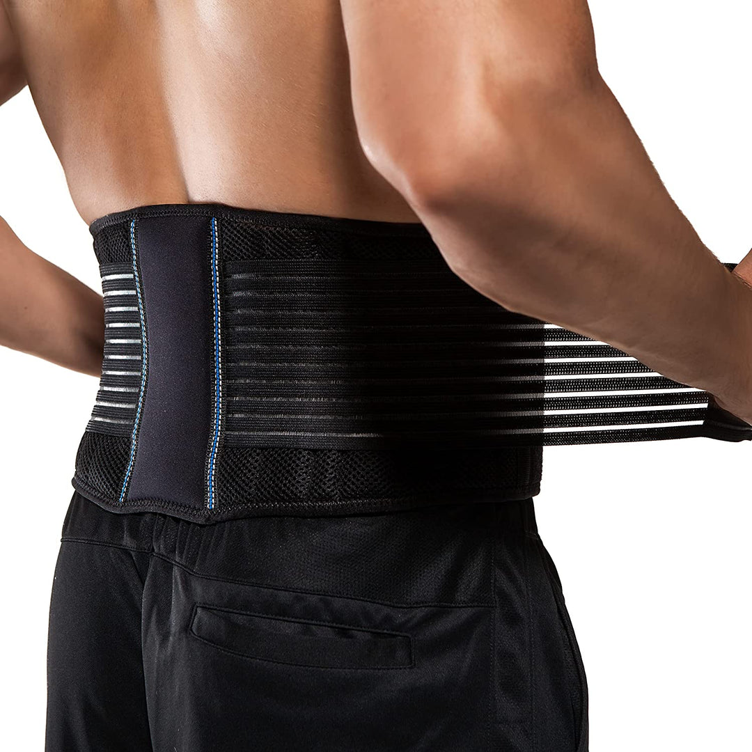 Unisex lightweight lower back support belt for pain relief, sleek design, breathable material, ergonomic fit, health wellness