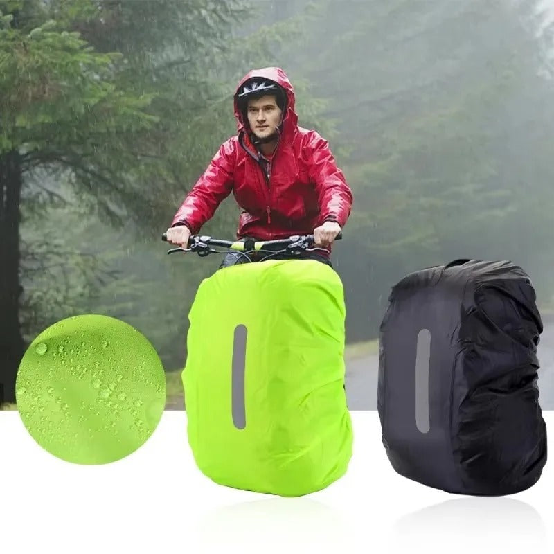 Lightweight waterproof rain cover for backpack, essential outdoor gear for any weather.