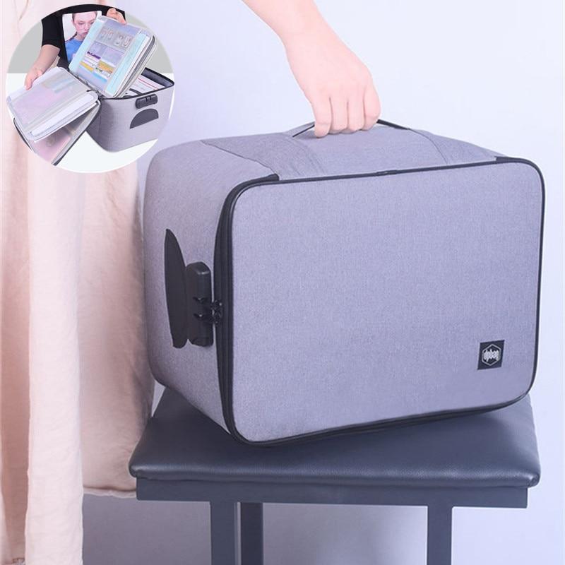 Secure lockable waterproof document case for passports, important papers, and valuables. Portable safe for travel & home.