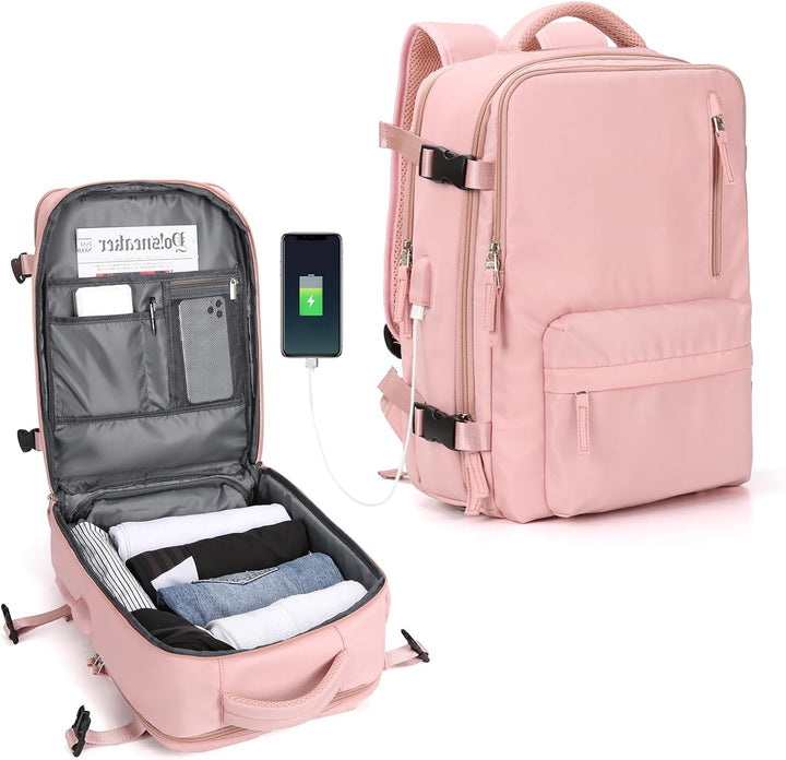 Smart work-travel laptop bag, unisex design, with secure multi-compartment storage.