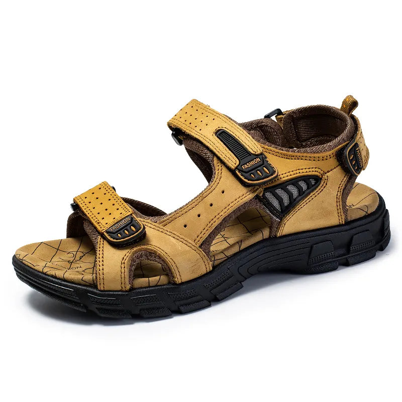 Casual unisex orthopedic sandals with velcro closure, perfect for summer comfort & balance outdoors.