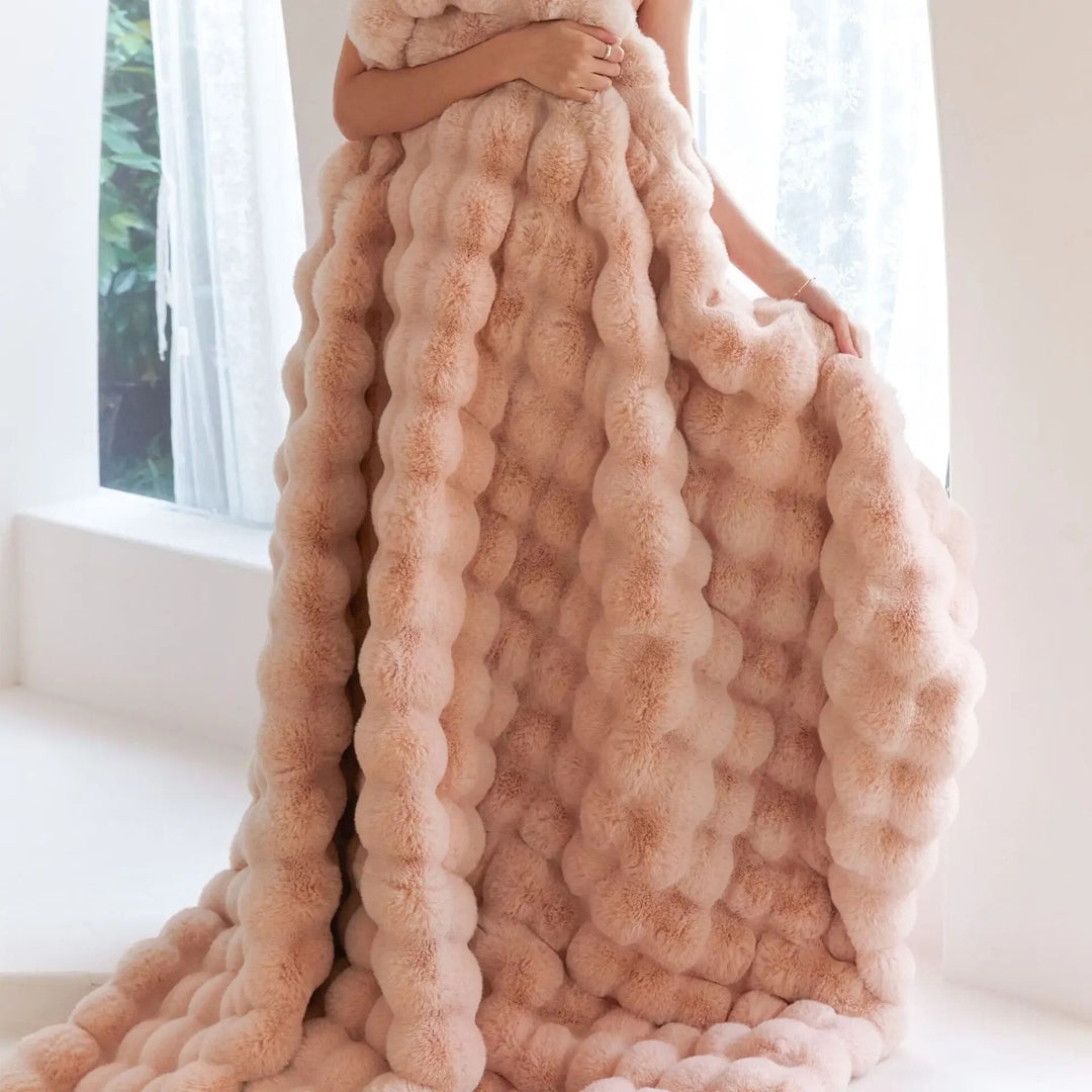 Cozy unisex plush blanket, a warm addition to any living room or bedroom. Machine washable.