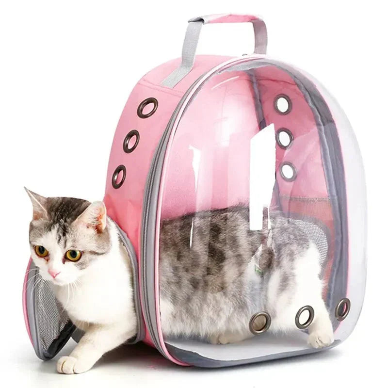 Unisex portable pet travel carrier bag for safe car journeys. Ideal dog & cat transport.