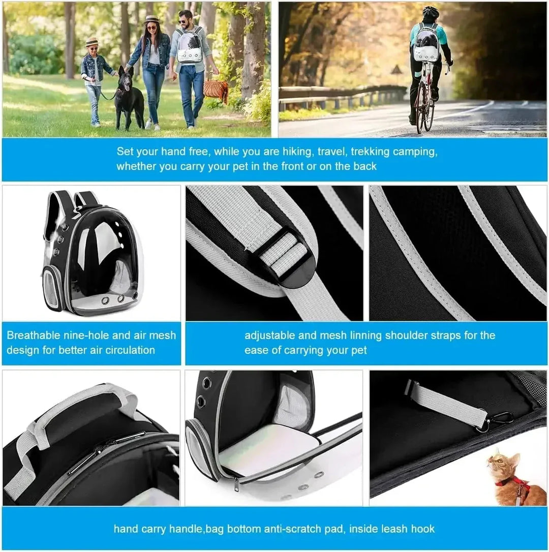 Smart pet travel bag for cars; a safe, ventilated carrier for dogs & cats.