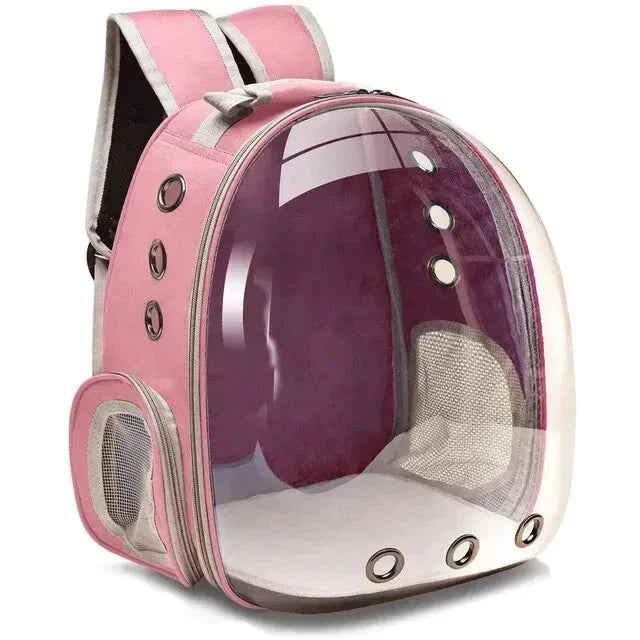 Unisex pet travel bag designed for car safety & comfortable small dog/cat transport.
