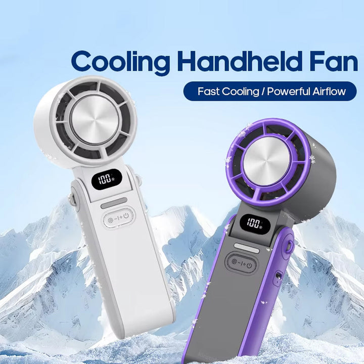 Instant chill with this unisex portable turbo fan. Rechargeable handheld personal cooler for ultimate comfort.