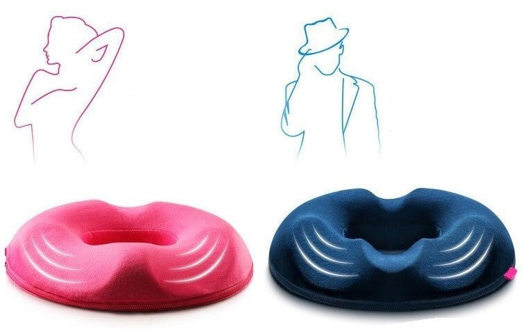 Office chair coccyx cushion with pressure relief, memory foam for long-term comfortable sitting.