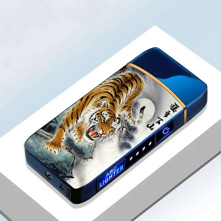 Eco-friendly USB plasma lighter, rechargeable electric ignition, windproof by design.