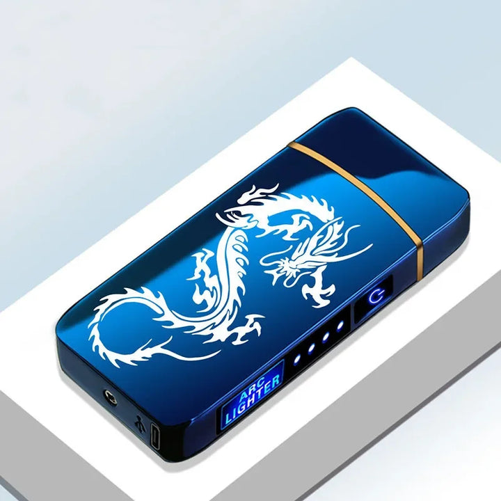 Convenient one-touch USB plasma lighter, rechargeable, windproof for all users.