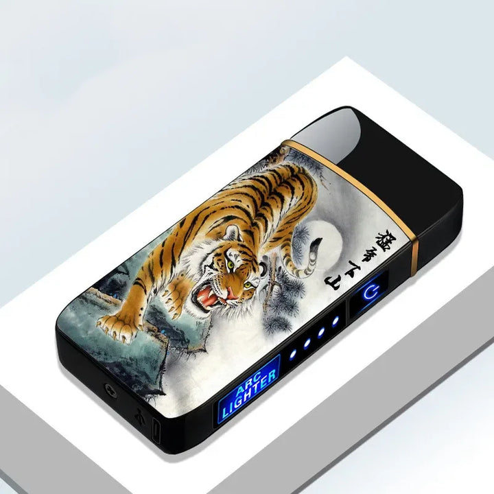 Versatile rechargeable USB plasma lighter, windproof, electronic for outdoor activities.
