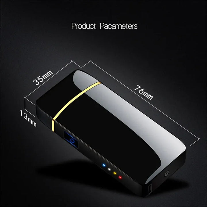 Durable unisex windproof plasma lighter, USB rechargeable for all weather conditions.