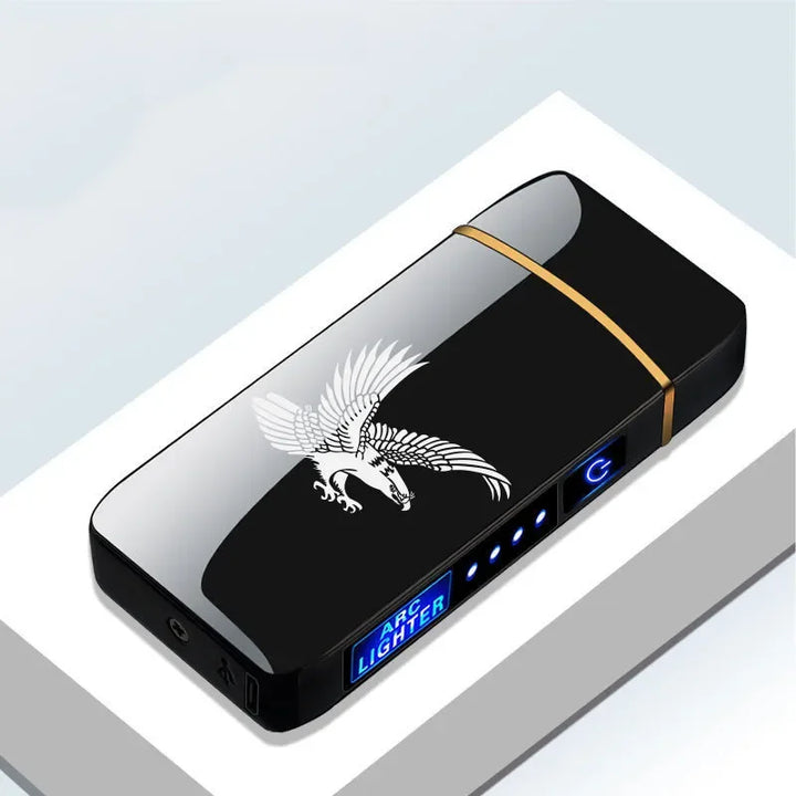 Unisex rechargeable USB plasma lighter, reliable windproof electronic arc ignition.