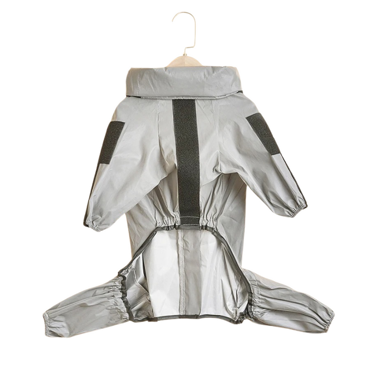 Durable outdoor dog jacket: unisex reflective & stormproof for large dogs on winter & rain walks. Waterproof pet apparel.