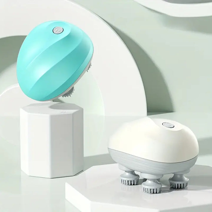 Dog massager for stress relief & relaxation. Rechargeable, cordless pet comfort device for all dog breeds.
