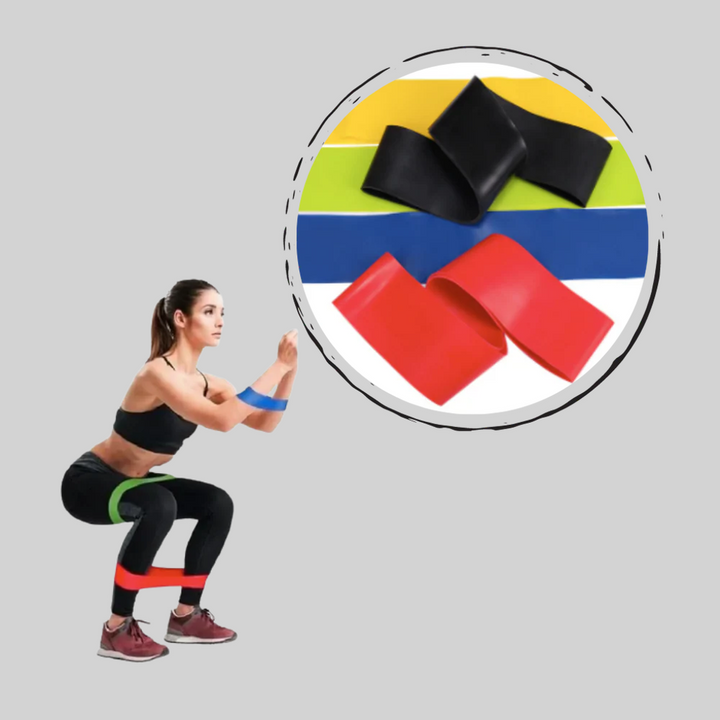 Durable latex resistance bands for comfortable & effective strength training workouts. Unisex design for all fitness levels.