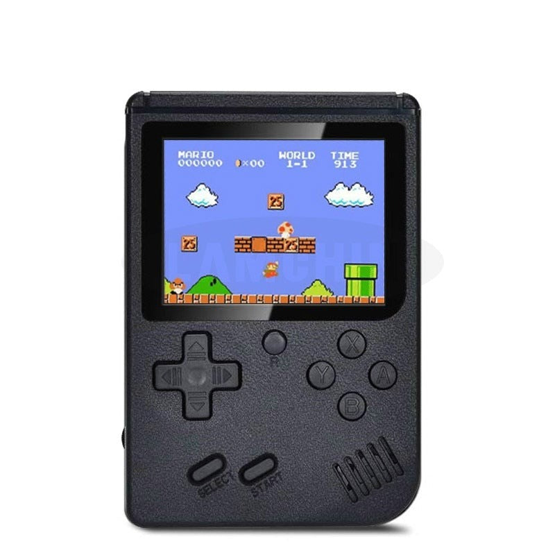 Portable retro gaming console. Enjoy 400 classic 8-bit video games on this handheld system.