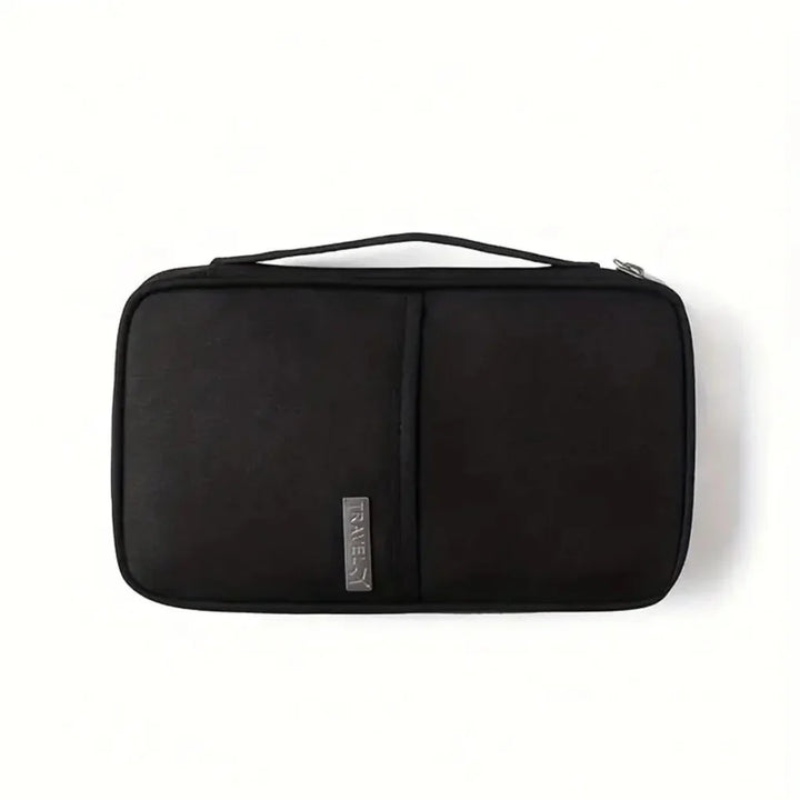 Unisex RFID family passport holder & travel document organizer. Secure ripstop nylon wallet for multi passports.