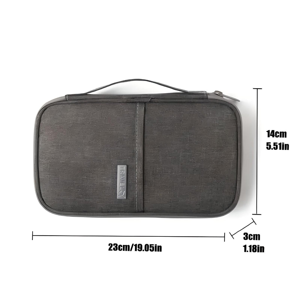 Unisex travel wallet: RFID family passport holder, secure document organizer. Ripstop nylon for essential travel protection.