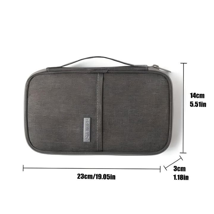 Unisex travel wallet: RFID family passport holder, secure document organizer. Ripstop nylon for essential travel protection.