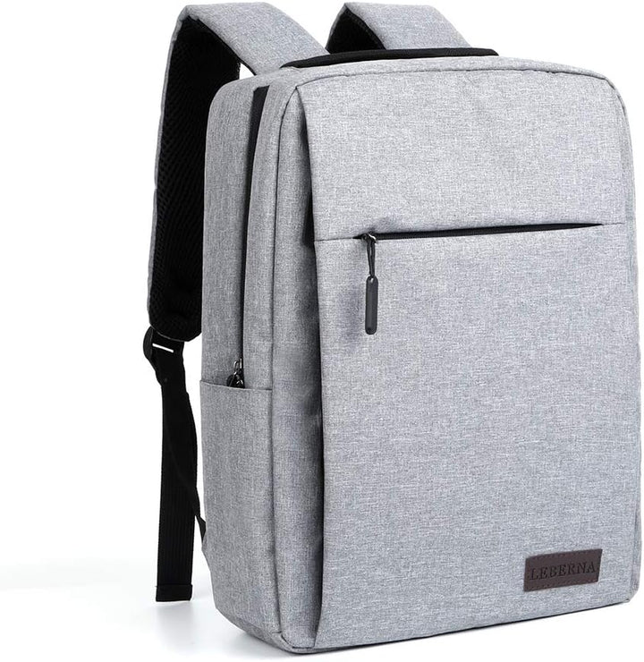 Unisex slim waterproof laptop backpack with integrated USB charging port, perfect for daily commute & travel.