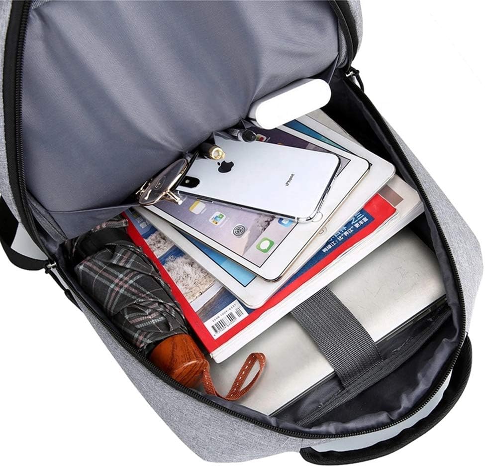 High-quality, durable waterproof material on this slim laptop backpack with USB charging for long-lasting use.