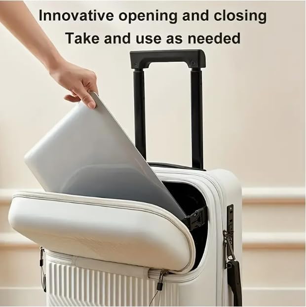 Hardshell unisex carry-on luggage featuring a TSA-approved lock for secure and worry-free travel.