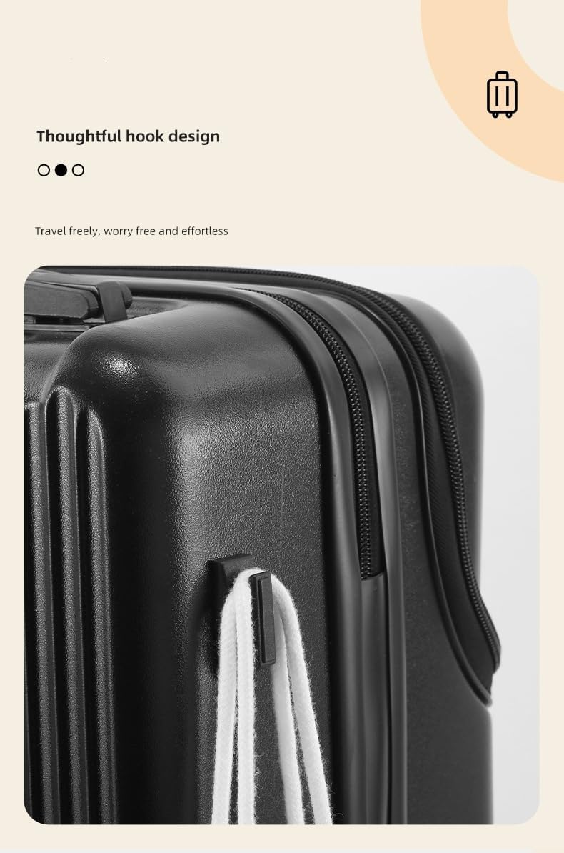 Sleek hardshell smart carry-on luggage, unisex, with USB port and secure TSA lock for durable travel.