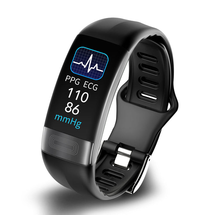Unisex smartwatch with ECG, heart rate, and blood pressure monitor. Daily health tracker for active lifestyles.