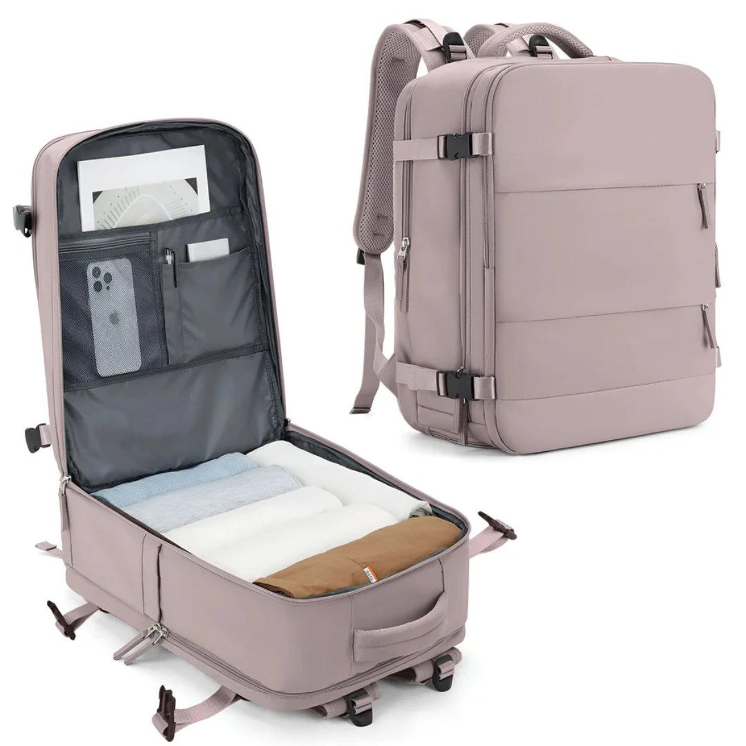 Unisex spacious hand luggage suitcase for effortless travel, durable & compact carry-on bag for weekend trips.