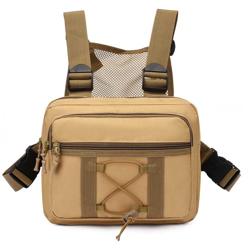 Adventure-ready tactical chest rig bag, durable & water-resistant for outdoor gear.